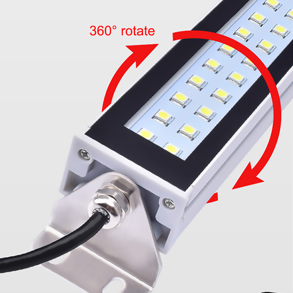 LED โคมไฟอุตสาหกรรมกันน้ํากันน้ําป้องกันฝุ่น Workshop CNC โคมไฟ 22-53 ซม.110 V 220 V 24 V 36 V LEDs เครื่องทํางานเครื่องมือไฟ