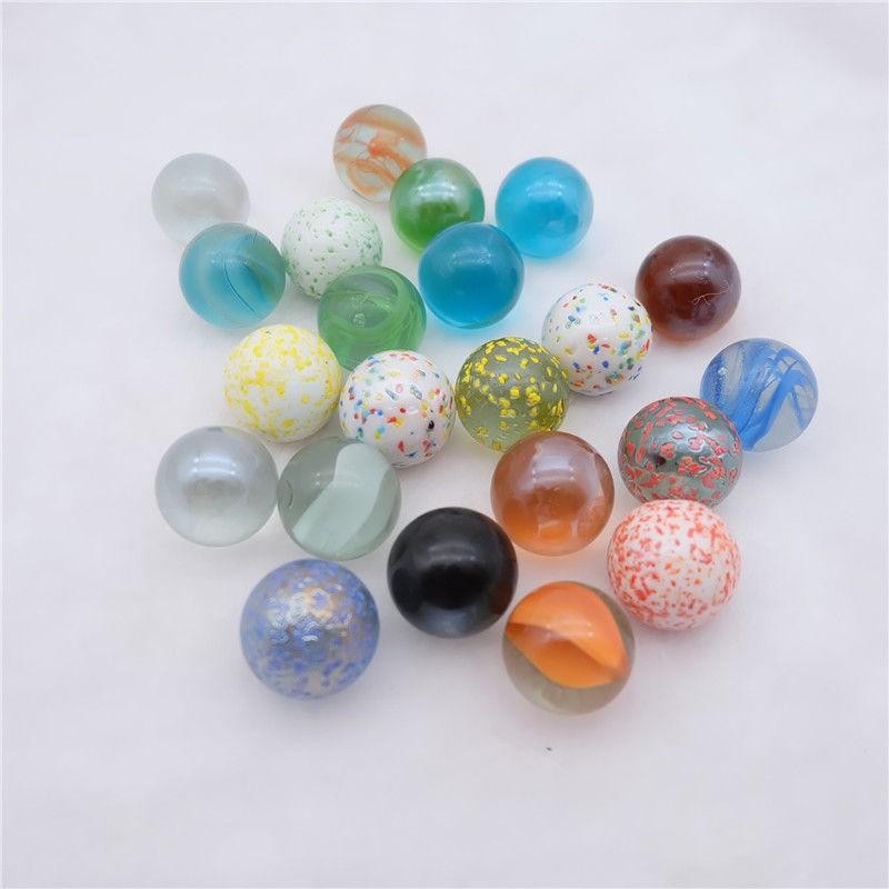 10/20/50/100pcs Glass Ball 16 Mm Cream Console Game Pinball Machine Cattle Small Marbles Pat Toys Parent-child Machine Beads