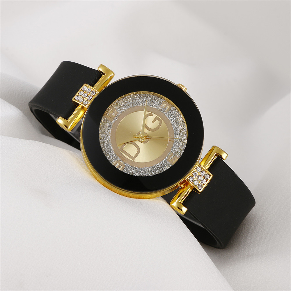 Relojes simples de cuarzo blanco y negro, reloj de pulsera con correa de silicona de diseño minimalista para mujer, reloj creativo de moda con esfera grande para mujer
