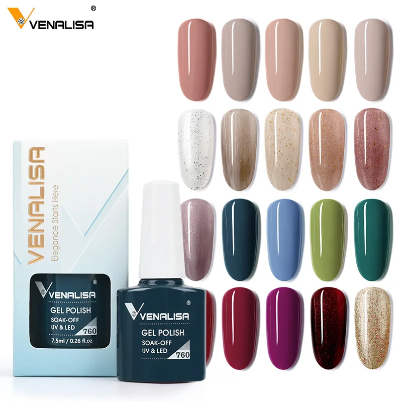 Venalisa VIP4 เล็บเจล 7.5ml ใหม่มาถึง Soak Off UV LED เจลเคลือบเงาเต็มรูปแบบ Super Texture งดงามเล็บ