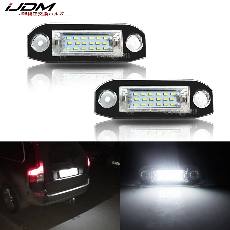 IJDM – feu de plaque d'immatriculation au xénon blanc, adapté à l'oem, pour Volvo S80 XC90 S40 V60 XC60 S60 C70 XC70 V70, lampe numérique de style de voiture