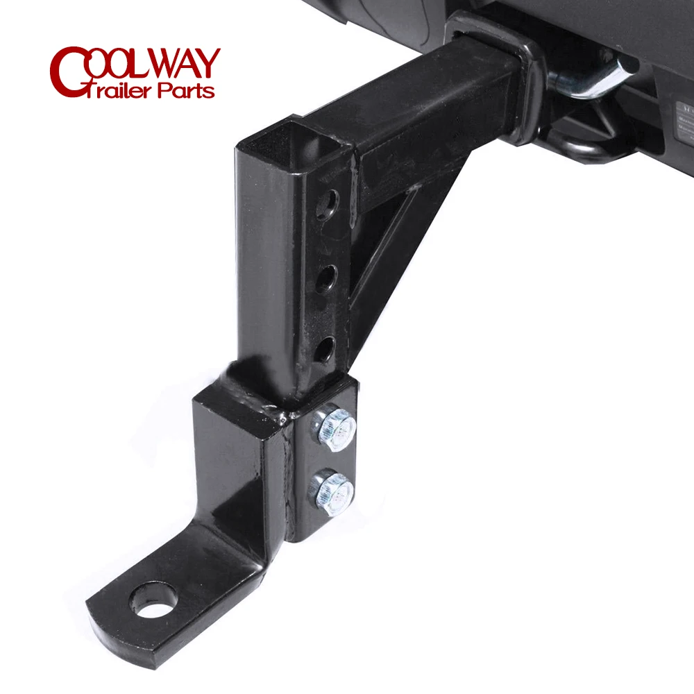 Enganche de caída de remolque ajustable de 10 "y 4 niveles, remolque de montaje de bola para receptor de 2" con bola de 50mm, piezas de RV, accesorios para caravana y Camper