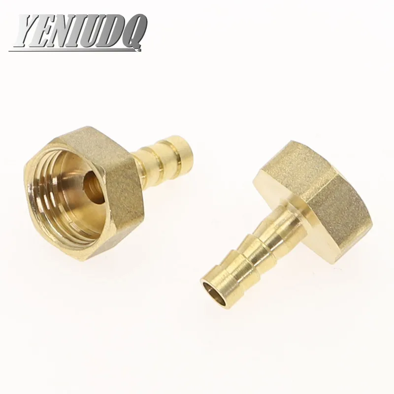 Phụ Kiện đường ống Brass Barb Hose Tail Phù Hợp Nhiên Liệu Không Khí Khí Nước Dầu Ống ID 4 mét-19 mét để 1/8 ''1/4'' 3/8 "1/2 ''Nữ Chủ Đề Đồng