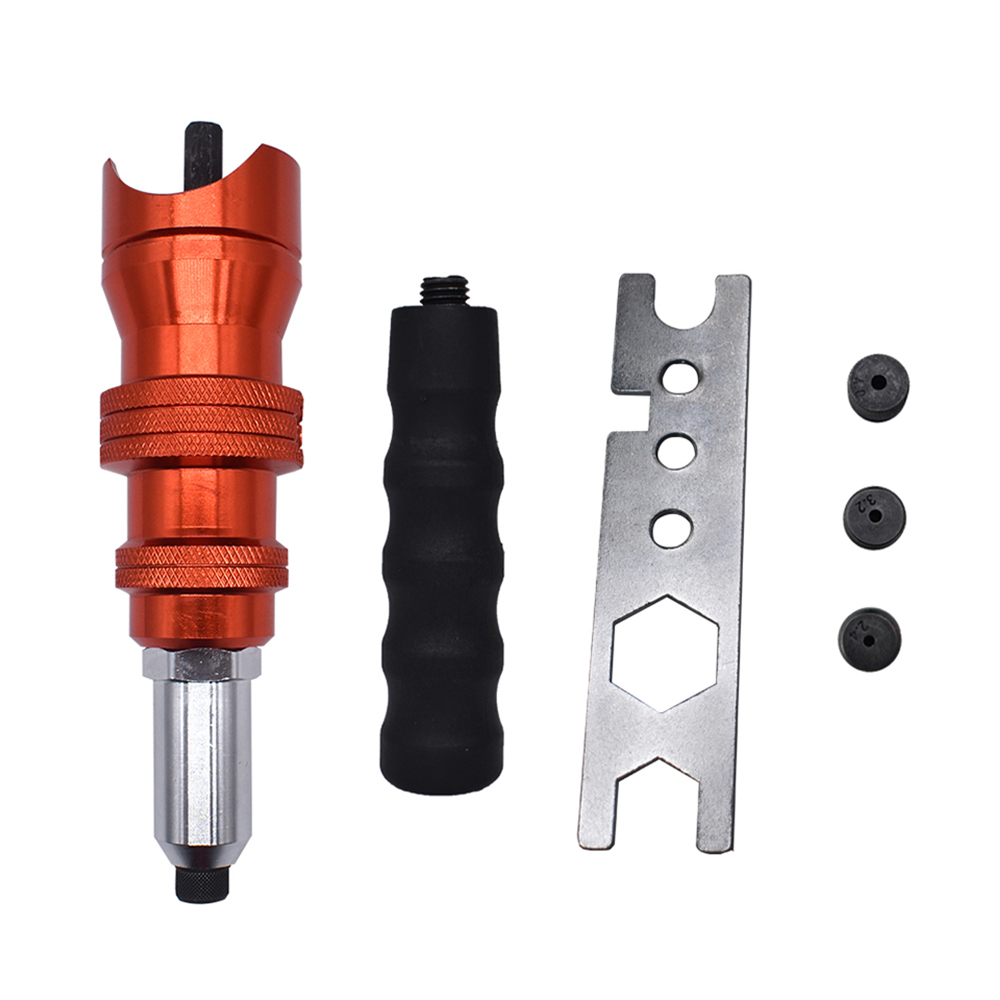 Electric Rivet Gun Adapter M3-M5 Blind Rivet Riveting Tool Metal Shell Rivet Gun Conversion Tool Electric Drill Bit Adapter