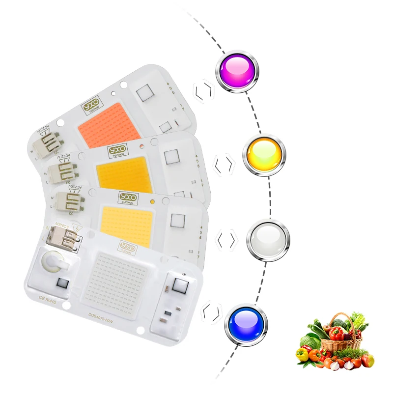 Mới DOB Âm Trần LED Phát Triển Ánh Sáng Đèn Suốt Đầu Vào 220V AC 20W 30W 50W Cho trong Nhà Vật Có Cây Con Phát Triển Và Hoa Chip COB