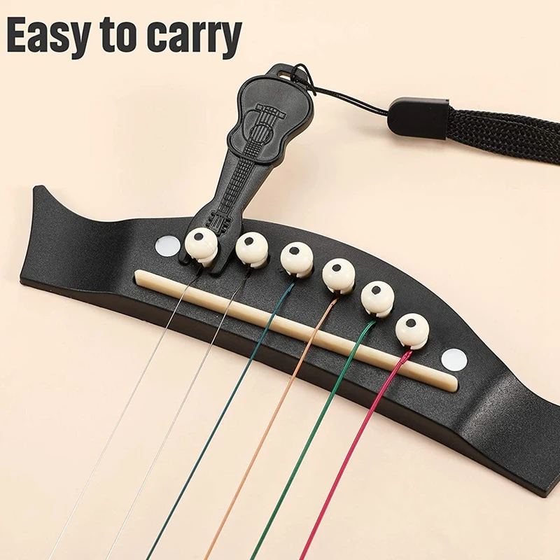 36 Miếng Acoustic Cầu Chân Chốt Màu Trắng Và Đen Với 1 Cầu Pin Kéo Tẩy Trong Đàn Guitar