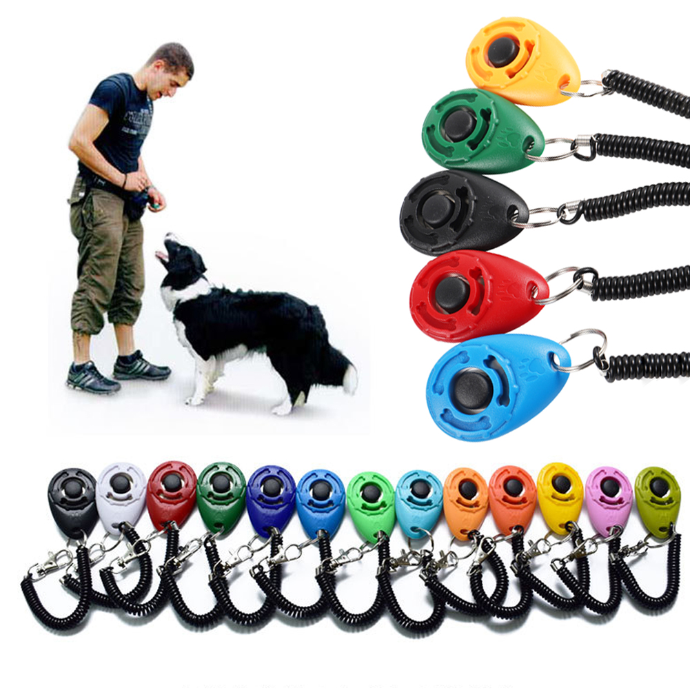 Huấn Luyện Chó Clicker Huấn Mèo Cưng Nhựa Mới Chó Kích Huấn Luyện Viện Trợ Dụng Cụ Dây Đeo Cổ Tay Có Thể Điều Chỉnh Âm Thanh Móc Chìa Khóa Đồ Dùng Cho Chó