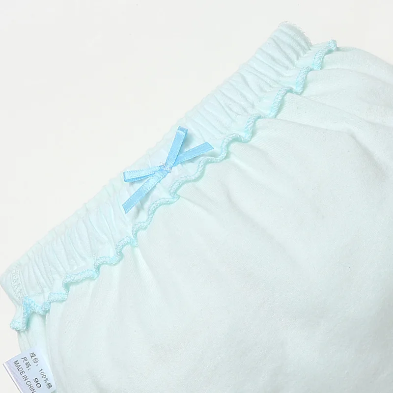 3 unid/lote de bragas 100% de algodón para bebés, calzoncillos de puntos a rayas con lazo sólido a la moda para niños y niñas, calzoncillos suaves