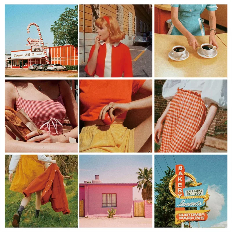 Juego de tarjetas de decoración de fotos Retro francés, accesorios de fotografía de arte de estilo del siglo pasado, colocación de postales, pegatina de pared de habitación Diy