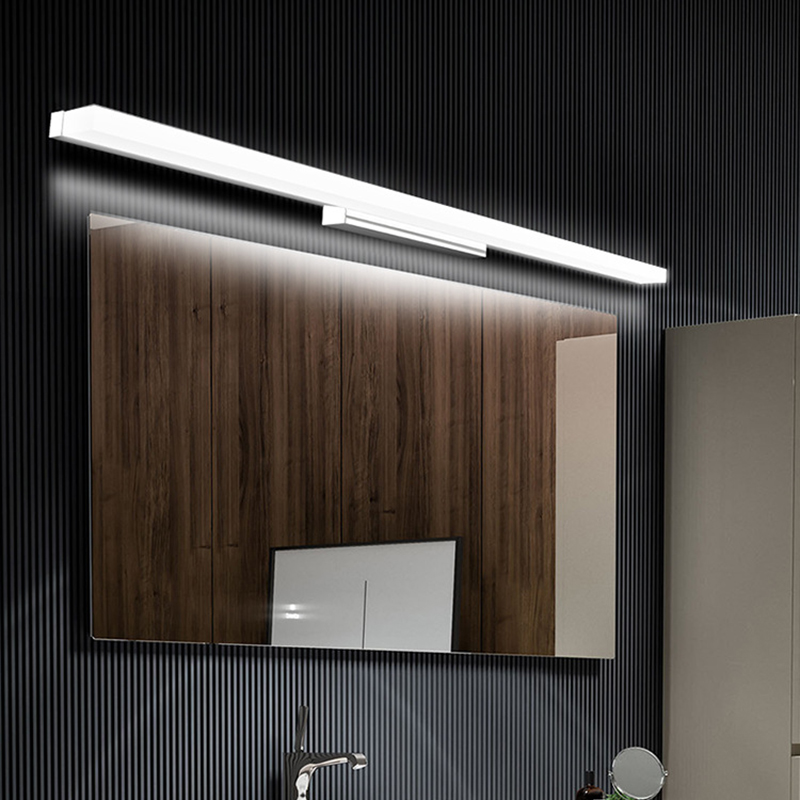 Lámpara de pared LED moderna y sencilla, accesorio de iluminación antiniebla a prueba de humedad para espejo, apliques acrílicos para interior de baño y dormitorio