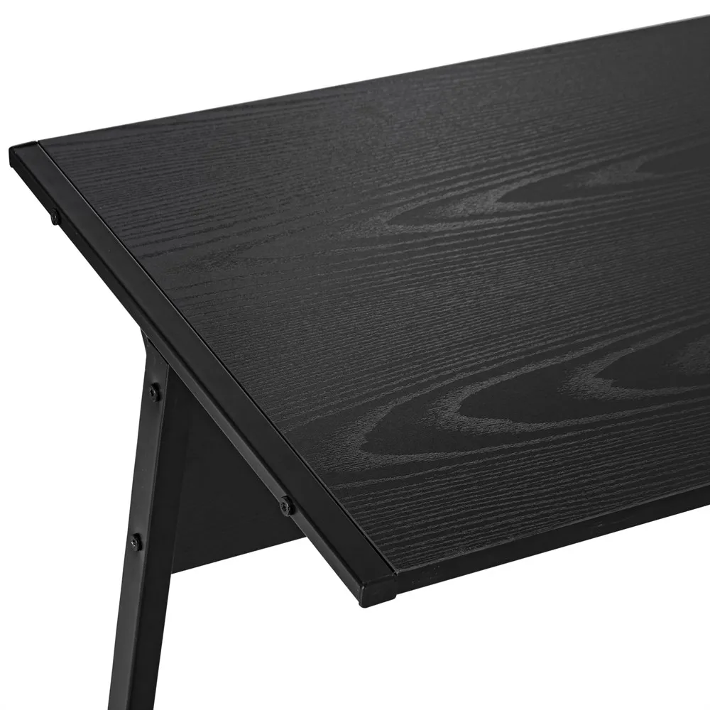 HOMCOM Form Computertisch L Studio großer Raum 112,5x152x74cm schwarz