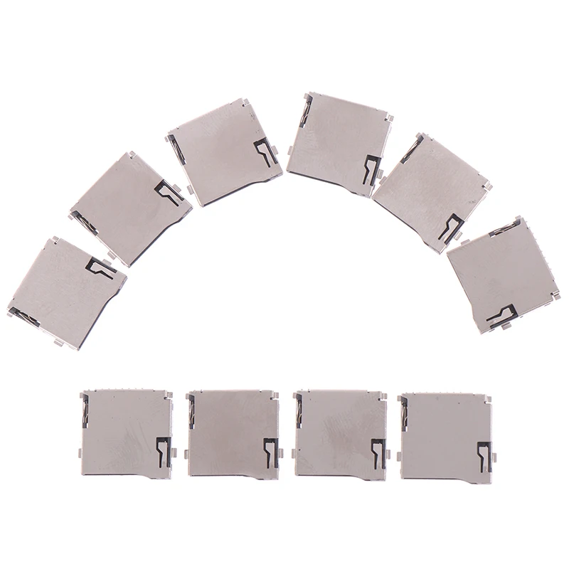 Adaptador de enchufe de tarjeta Micro SD, conector PCB automático, TransFlash, tipo Push-Push, 10 unids/paquete
