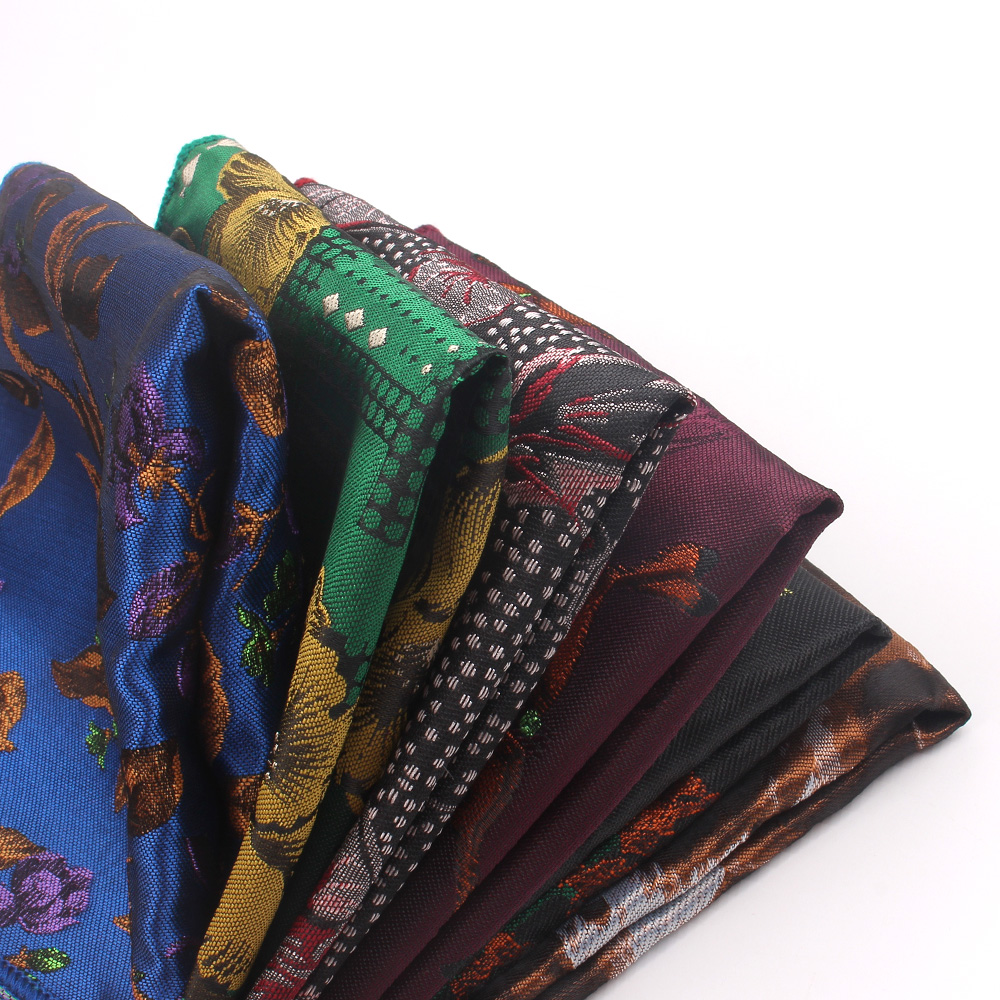 แฟชั่นดอกไม้พ็อกเก็ตสแควร์สำหรับผู้ชายผู้หญิงหน้าอกผ้าเช็ดตัว Hanky สุภาพบุรุษ Hankies ผ้าเช็ดหน้าผู้ชาย Jacquard ผ้าเช็ดตัว