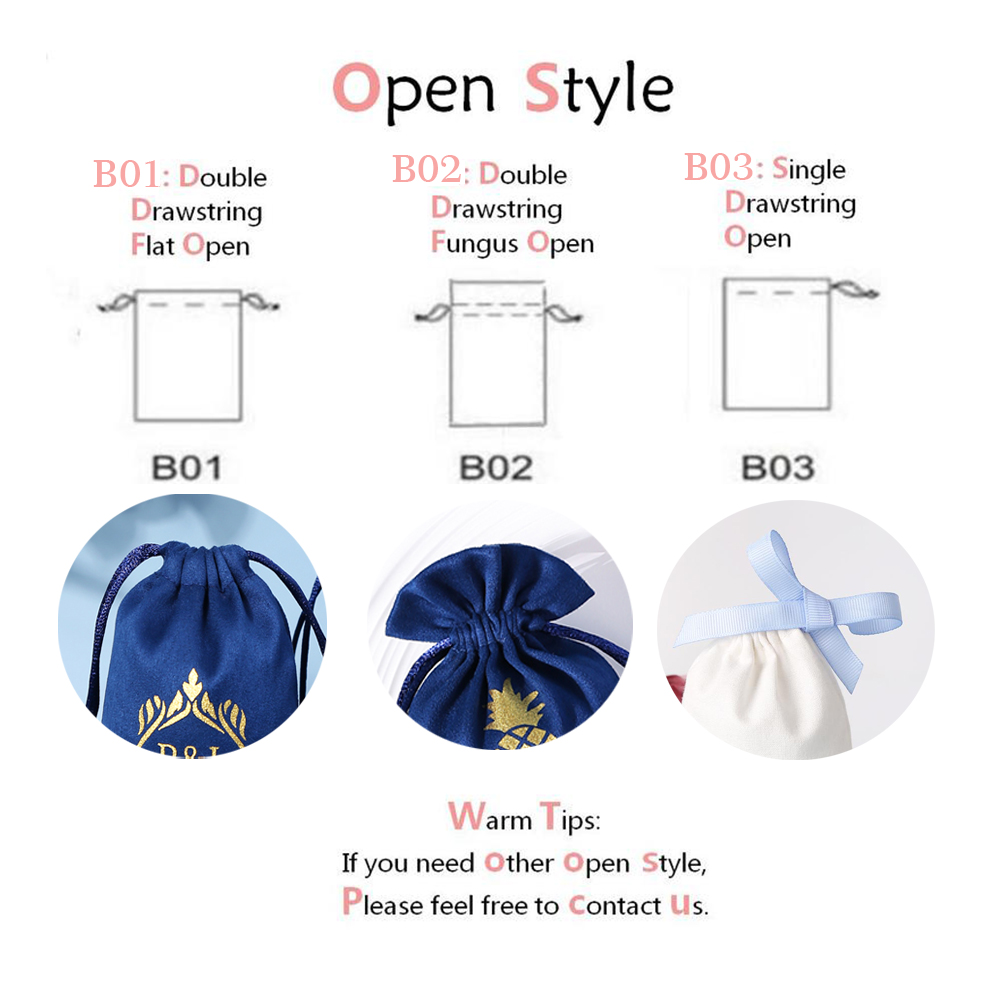 Benutzerdefinierter Link für die Schmuckverpackung. Samt-Flanell-Boxbeutel