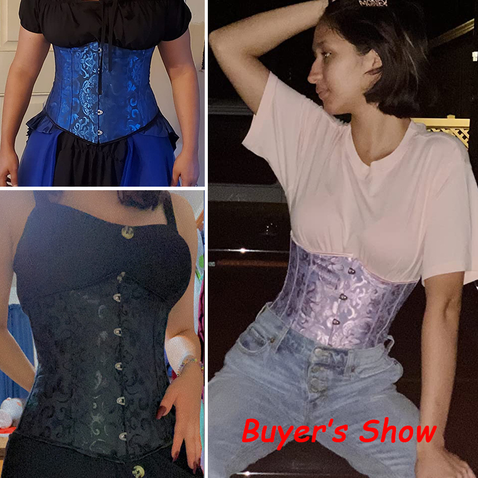 Underbust Corset ดอกไม้ Push Up Boned Bustier Gothique Korsett สําหรับผู้หญิงด้านหน้า Busk Gorset Korse ผู้หญิงเซ็กซี่ Gothic Corset
