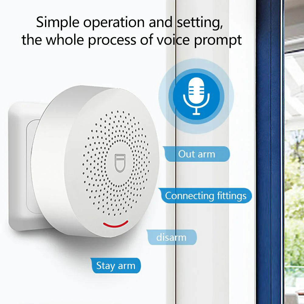 Tuya WIFI Nhà Hệ Thống Báo Động Không Dây 433MHz An Ninh Chống Trộm Nhà Thông Minh Ứng Dụng Cửa Cửa Sổ Cảm Biến Phát Hiện Chuyển Động