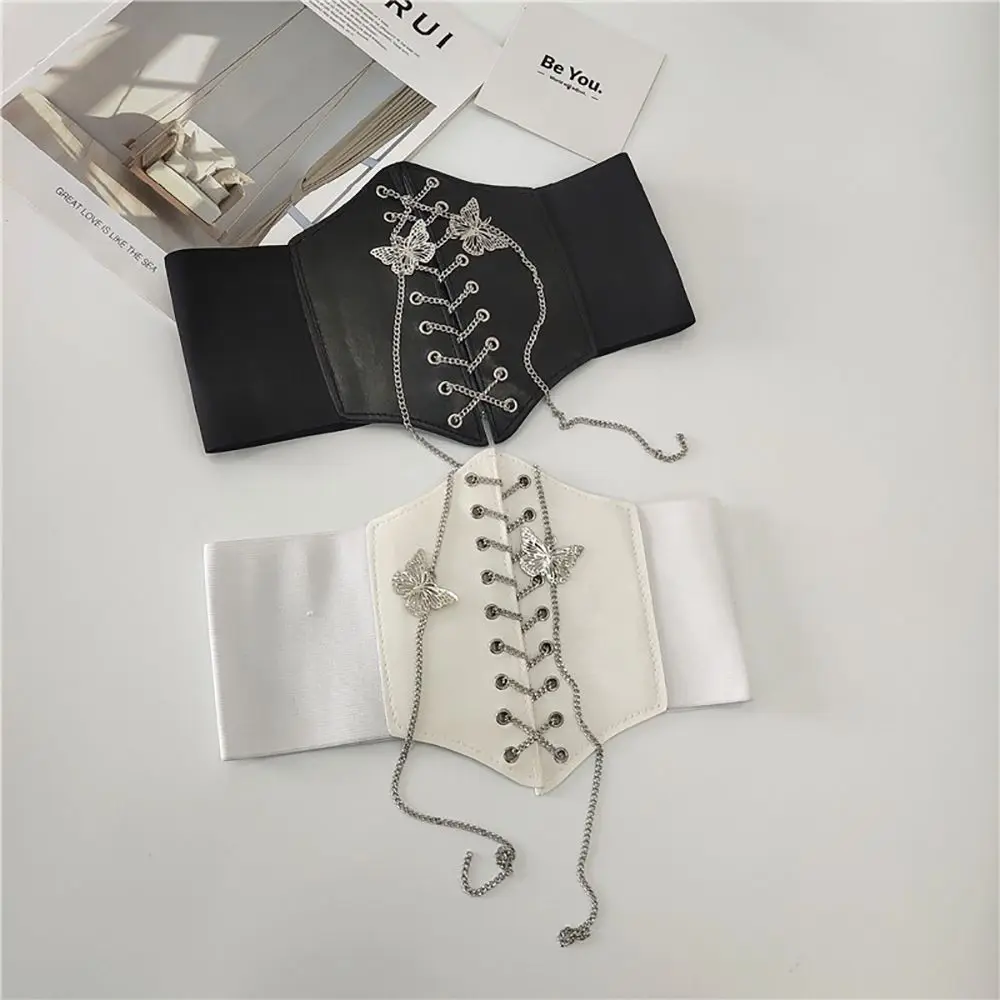 Ánh Sáng Sang Trọng Cao Cấp Kim Loại Dây Chuyền Bướm Thời Trang Goth Nữ Nịt Sáng Tạo Bông Tai Kẹp Cao Cấp Phong Cách Hoạt Tính Rộng Dây
