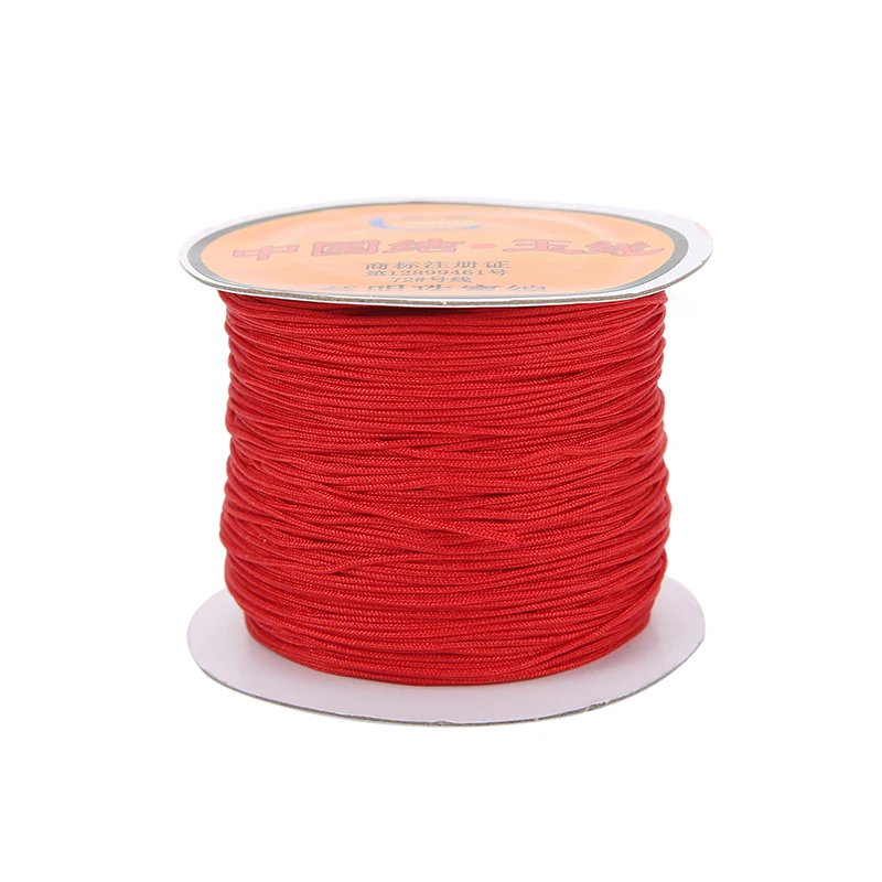 45 metros 0,4 0,6 0,8 1 1,5mm hilo de nailon para pulsera nudo chino Kumihimo macramé hilo trenzado cadena fabricación de joyas