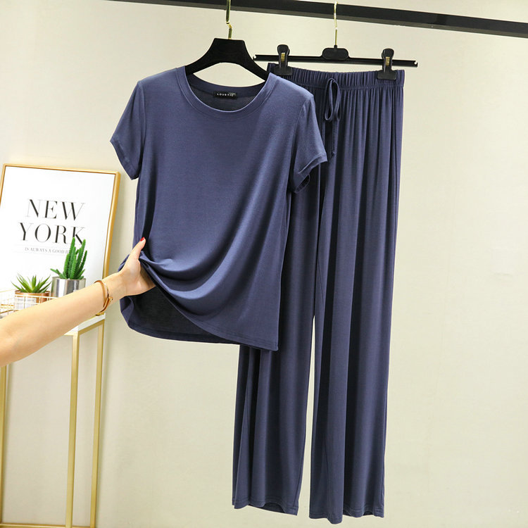 Été 2025 nouveaux ensembles de pyjama Modal femmes salon mignon vêtements de nuit à manches courtes vêtements de nuit décontractés grande taille M-XXL femmes Pijamas