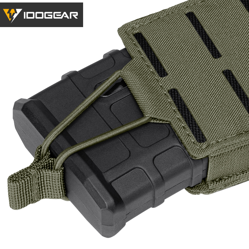 IDOGEAR táctico LSR 556 Mag bolsa Singel Mag Carrier bolsa MOLLE bolsas de herramientas de corte láser 3566