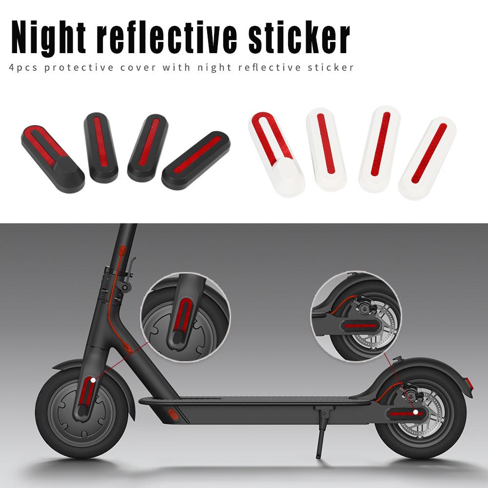 4pcs Scooter Front Rear Wheel Tyre Cover Hubs Protective Shell Case Sticker for Xiaomi M365 Electric Scooter Skateboard