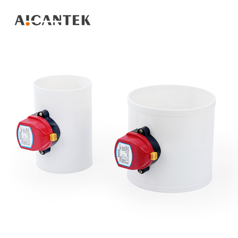 Válvula de retención de amortiguador eléctrico de plástico PVC, 220V, 12V, 75/110mm, controlador de ventilación de volumen de aire para tubería de ventilación