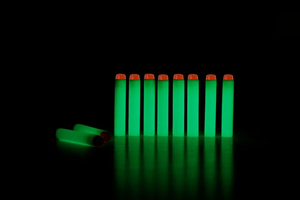 40pcs Fluorescence Toy  Gun Luminous Bullets for Nerf Series Blasters Refill Clip Darts EVA Soft Bullets glow in the dark