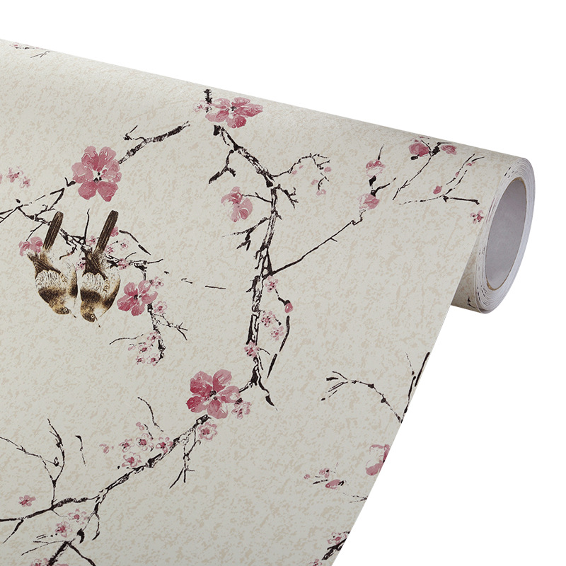 Papel tapiz autoadhesivo Vintage con diseño Floral de pájaro, pegatinas de pared de fondo para sala de estar, muebles decorativos, decoración del hogar DIY