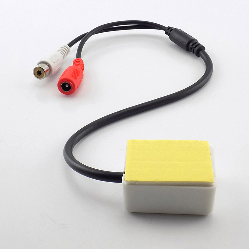 DC 9V-12V Mini Micro Âm Thanh Màn Hình Âm Thanh Thu Âm Thanh Giám Sát An Ninh RCA Adapter Camera Quan Sát hệ Thống An Ninh