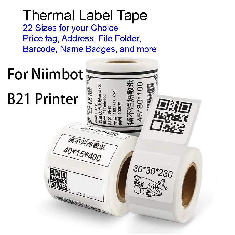 Niimbot B21/B3S/B1/B203 etichetta adesiva termica bianca