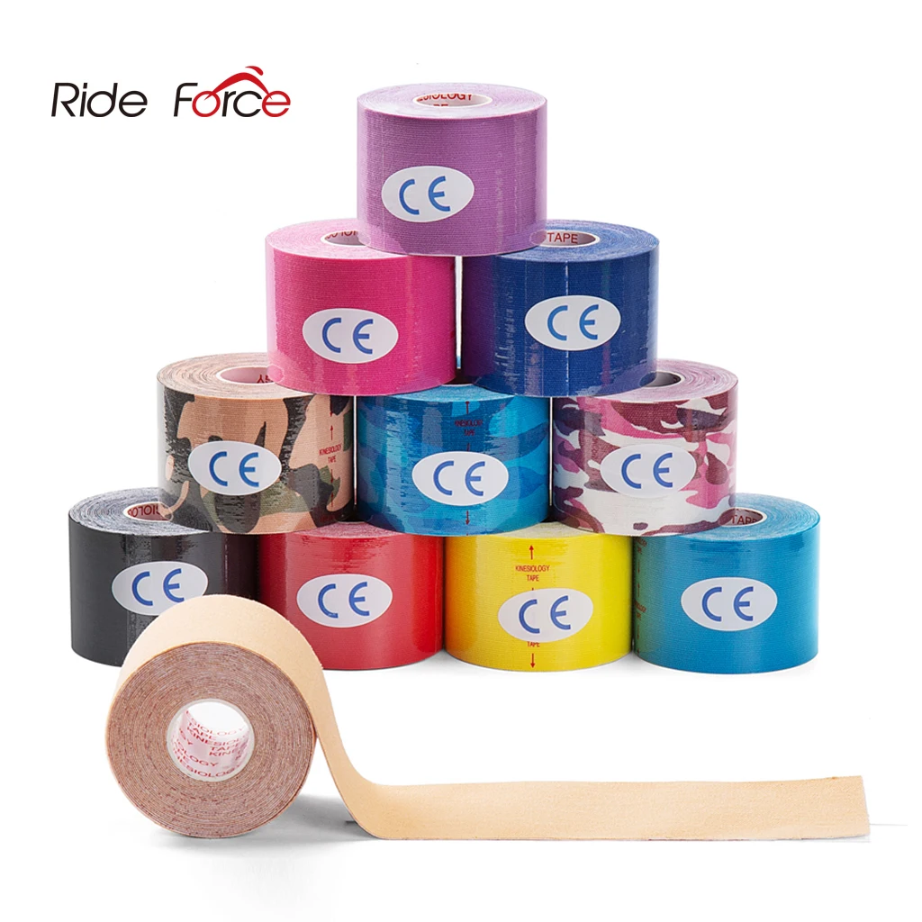 Đi Xe Lực 5 Kích Thước Kinesiology Băng Thể Thao Phục Hồi Tự Adherent Quấn Băng Y Tế Cơ Giảm Đau Đầu Gối Bảo Vệ