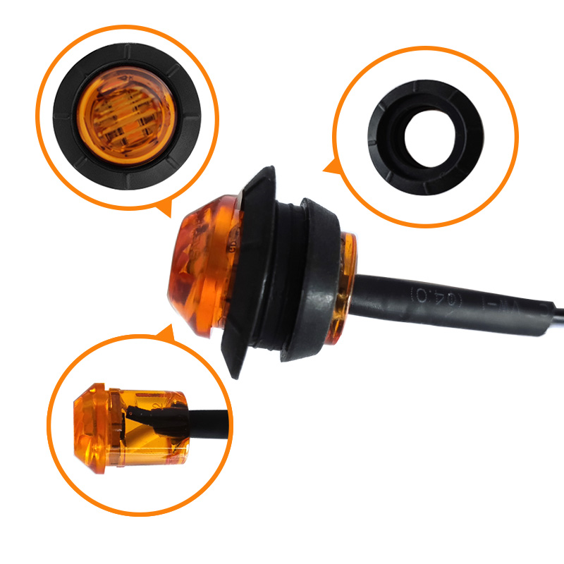 Luz LED de posición lateral DRL de 12V y 24V para automóviles, camiones, remolque, autobús, lámpara de freno trasero, lámpara de advertencia de coche, iluminación indicadora de señal de giro