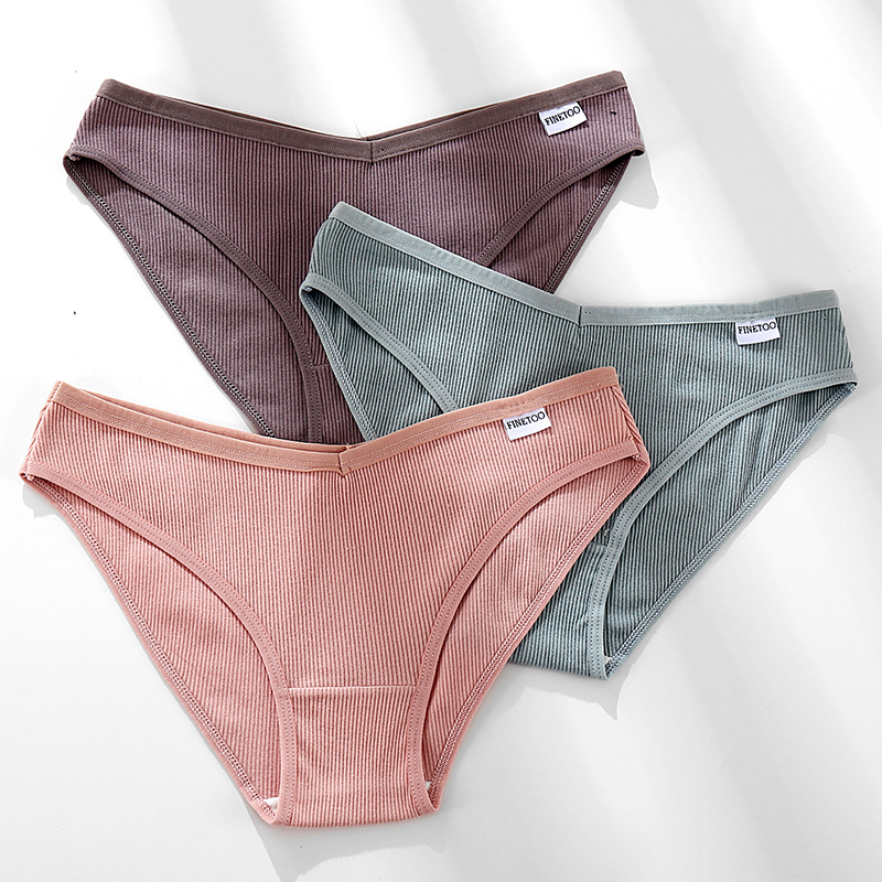 Bragas de algodón de cintura baja para mujer, ropa interior Sexy de talla grande, M-2XL, lencería íntima