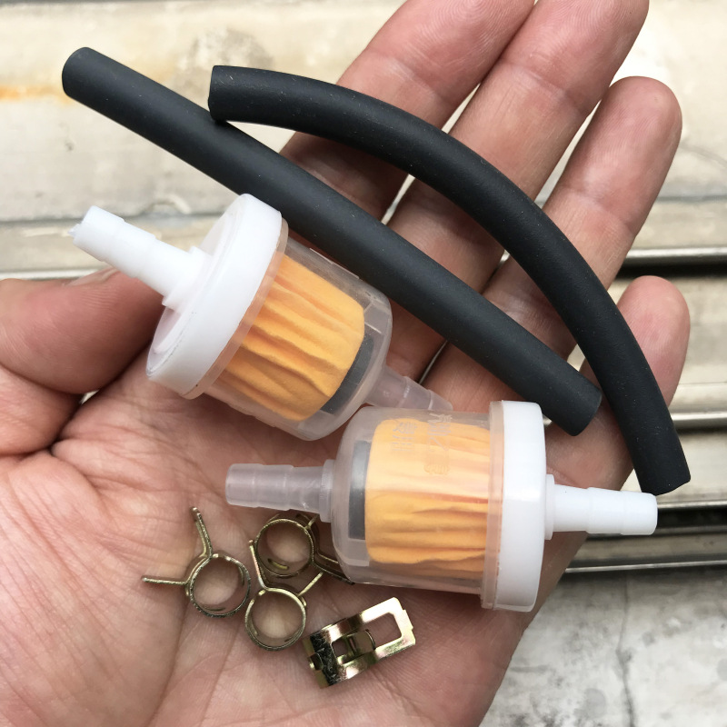 1Set Kraftstoff Benzin Inline Schlauch Rohr mit Clips Universal für 2 Takt Mini Moto Dirt Bike Quad Gas Benzin flüssigkeit Öl Filter Rohr