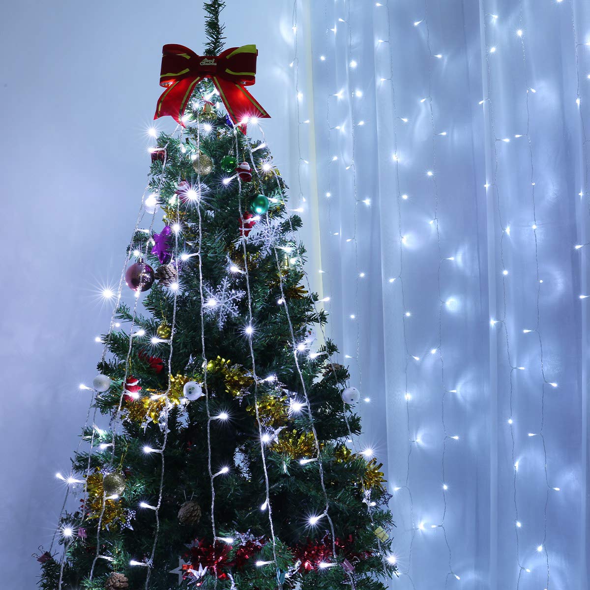 LEDウィンドウカーテン,300ライトコード,結婚披露宴,庭,寝室,屋外,屋内壁の装飾用