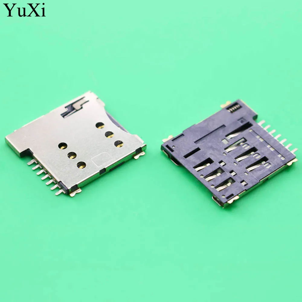 Ngọc Khê Thực Chất Lượng Cao 7pin Đẩy Thẻ Micro Sim Ổ Cắm Giá Đỡ Khe Cắm Thay Thế Cổng Kết Nối