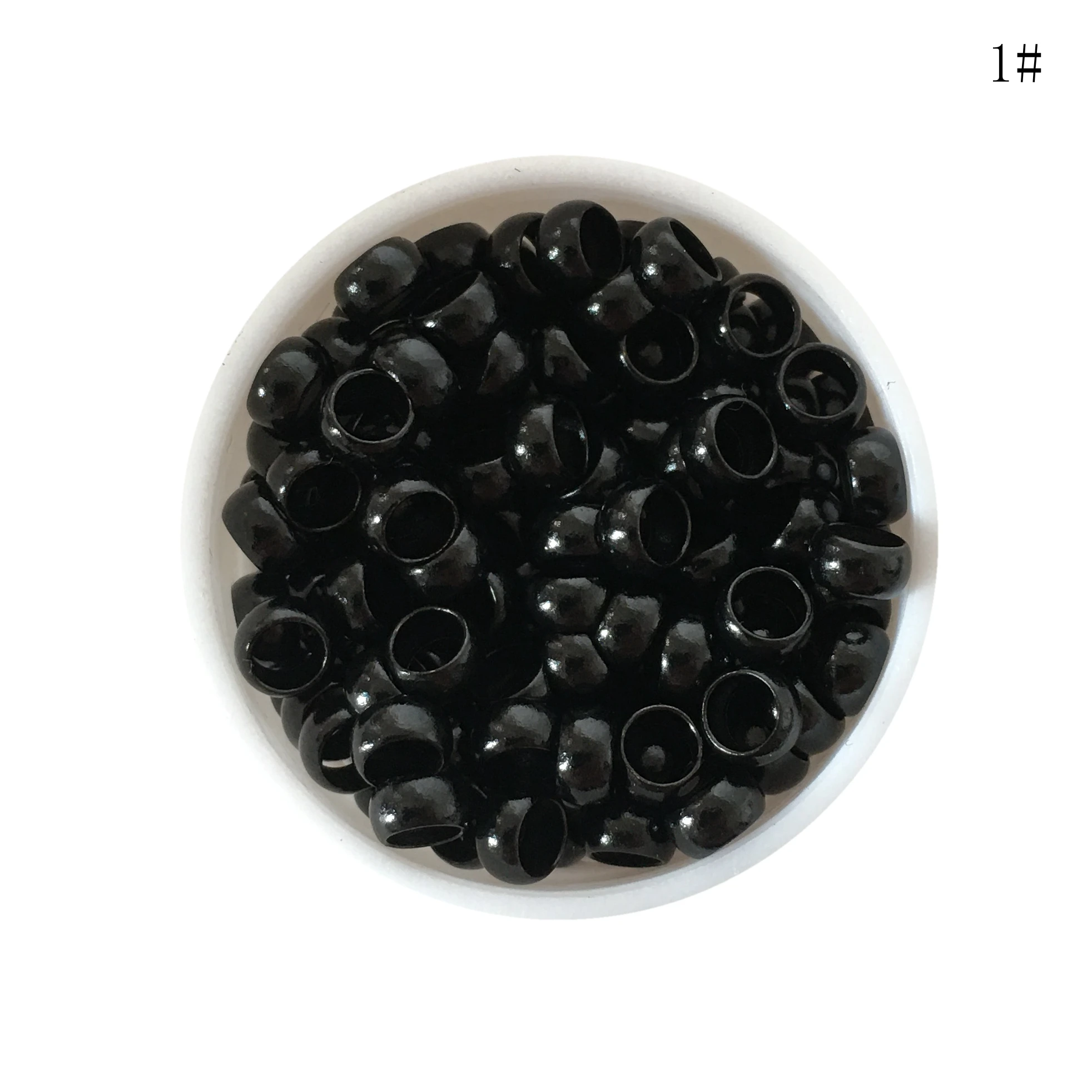 3000 unids/lote 4,0*2,7*2,5mm nano micro anillos negros micro cuentas de cobre para extensiones de cabello Nano Ring 7 colores en stock