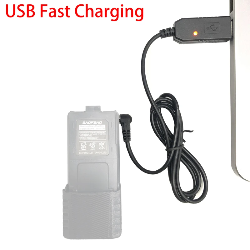 Baofeng UV-10R USB-кабель для зарядки Walkie Talkie Удлините аккумулятор USB-зарядка Удобное зарядное устройство UV10R/UV5R Pro USB-зарядка 2021