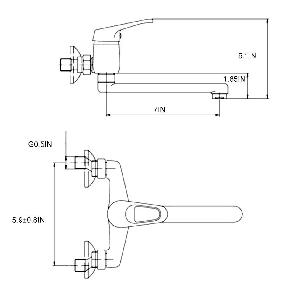 Küche Wasserhahn Mixer Wand Montiert Einzigen Griff Mischbatterie Waschbecken Wasserhahn Rotation Heißes Kaltes Wasser Mixer Mopp Pool Wasserhahn Becken Wasserhahn