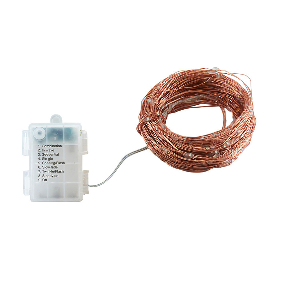 DC4.5V LED Dây Đồng Đèn Điều Khiển Từ Xa 8 Chế Độ Nhấp Nháy Box Dây Đồng Dây Đèn Trang Trí Giáng Sinh Đèn