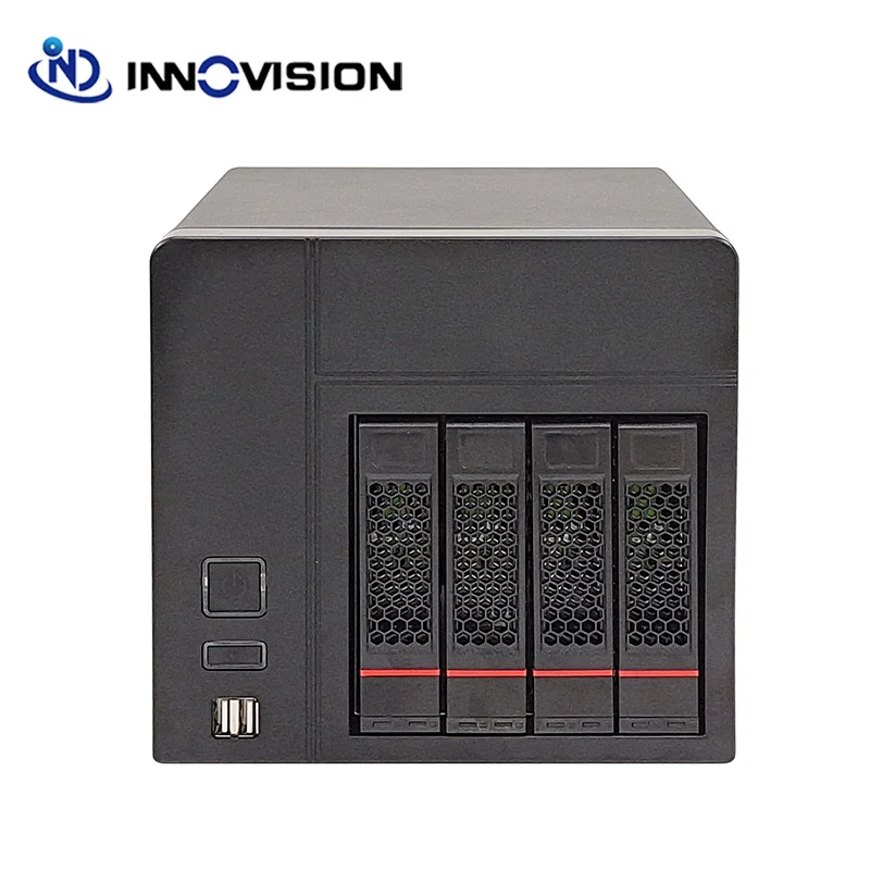 High Quality New Tooless Screwless Hard Drive Enclosure 4 HDD Bays Nas Storage Server Case Support Install PCIE Card