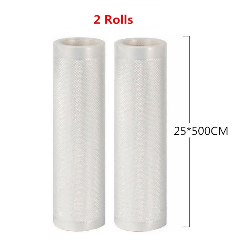 Mundo fresco de sacos à vácuo, 12 15 20 25 28 30 35*500cm, de manutenção longa, rolos de embalagens à vácuo de cozinha