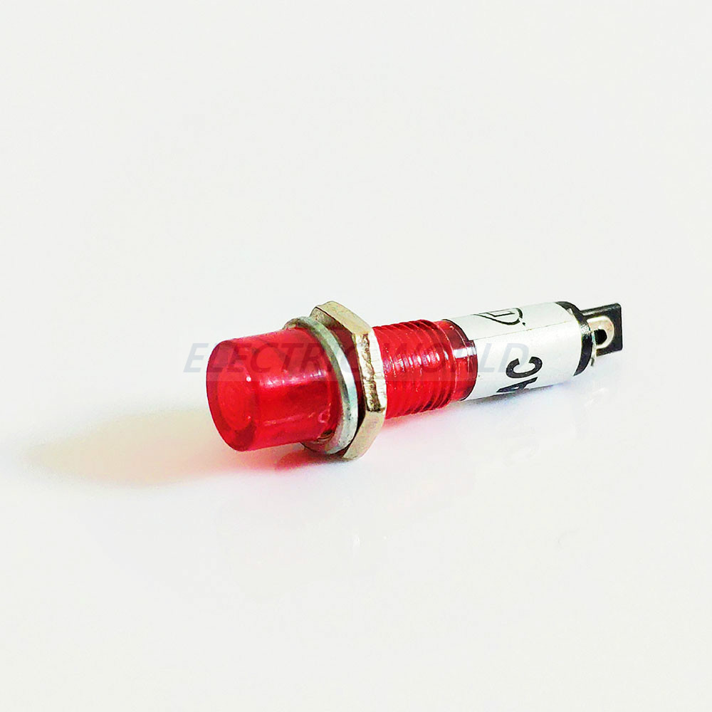 plastic Indicator lights LED 7mm hole 5PCS waterproof Signal lamp 12V 24V 220v no wire power signal lamp LED indication