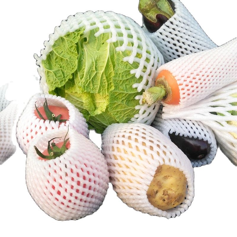 50PC Xốp Lưới Nữ Tay Bỏ Túi Chống Sốc Bảo Vệ Vận Tải Quy Cách Đóng Gói Rau Củ Quả Rượu Dễ Vỡ Đồ Chuyên Dụng Túi Lưới