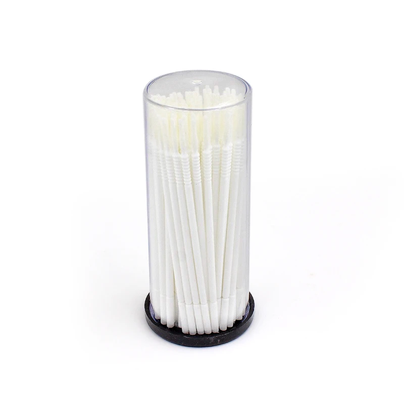 100PCSแปรงขนตาปลอมSwabสีเขียว/สีขาวขนตาส่วนบุคคลถอดMicrobrushes Eyelashes Extension Applicatorsเครื่องมือ