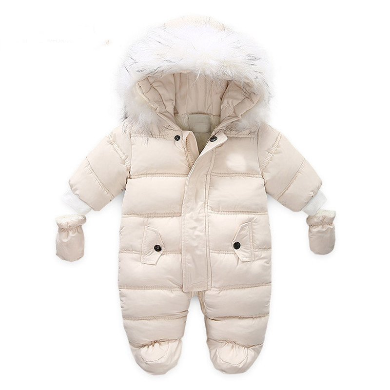 Ropa de invierno para bebé recién nacido, mono con capucha interior de forro polar, pelele para bebé, 2024