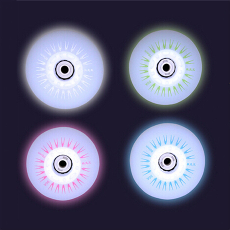4 sztuki Jasność LED Flash Wheel 80mm 76mm 72mm 70mm 68mm 64mm do rolek 90A dla dorosłych dzieci SEBA RB Roller Wheels