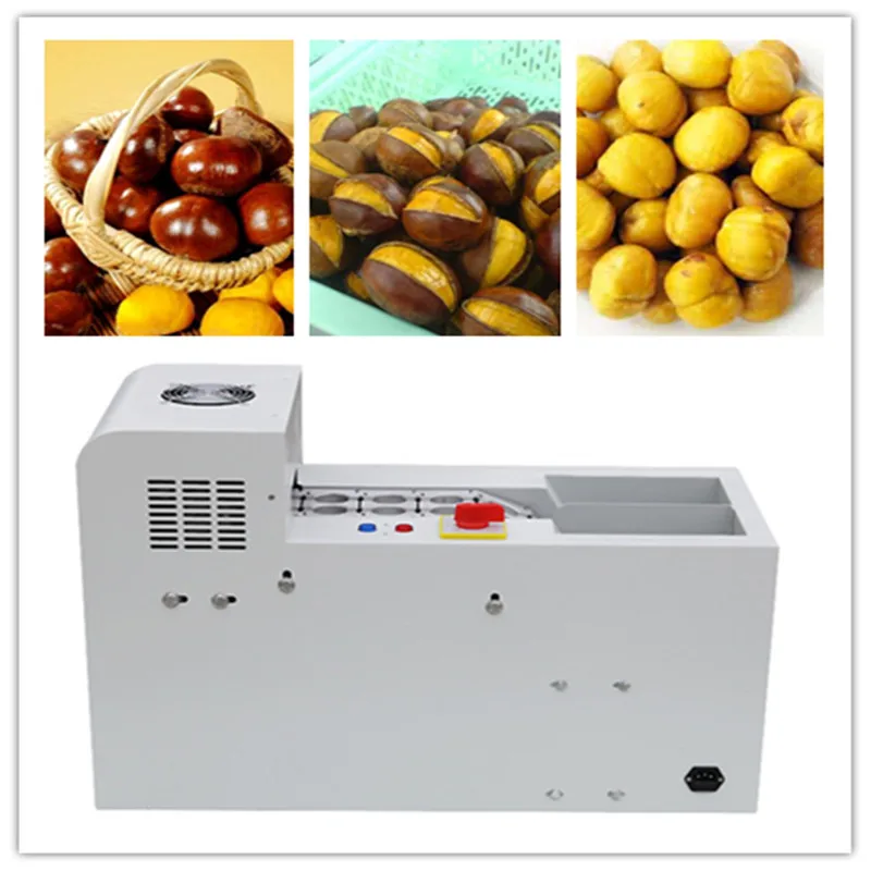 Profesional Listrik Chestnut Shell Mesin Pembuka Hazelnut Menggorok Mesin Double Chain Link Kacang Cutting Cutter