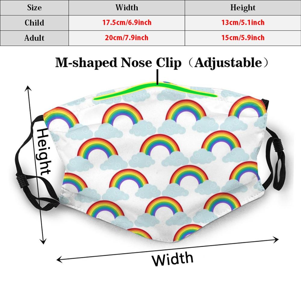 Маска для лица многоразовая с радужным принтом и забавным принтом Pm2.5