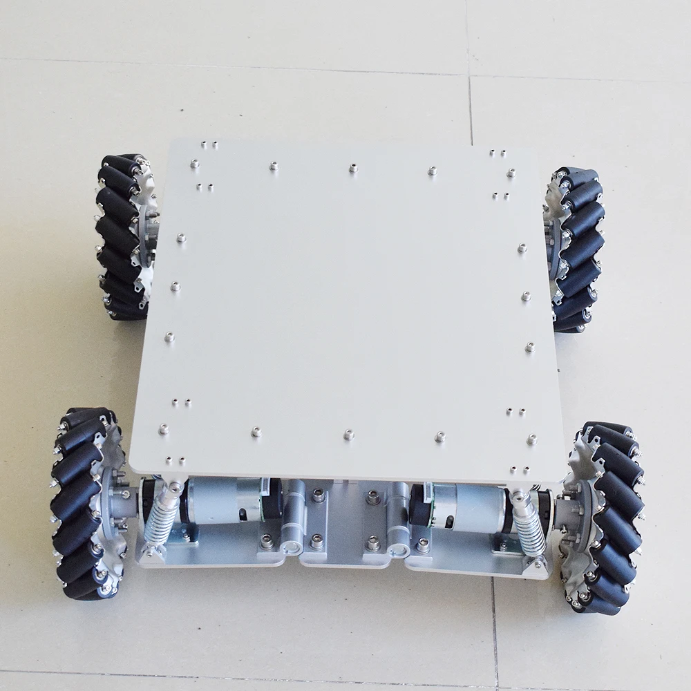 40กก.Shock Absorption Mecanum ล้อหุ่นยนต์รถแชสซีชุดกับ4Pcs ดาวเคราะห์เกียร์มอเตอร์สำหรับ Arduino STM32 raspberry Pi